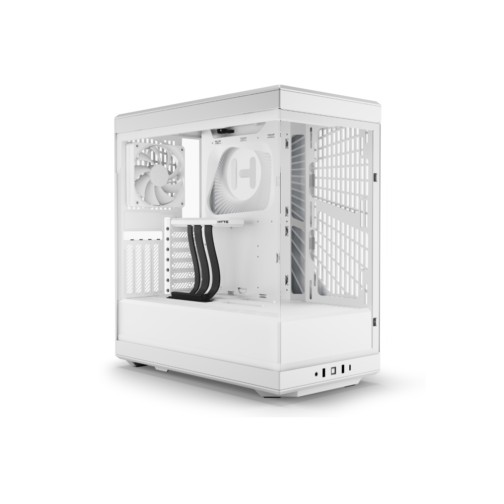 HYTE Y40 Mid Tower Panoramic Tempered Glass Gaming Case - Snow White