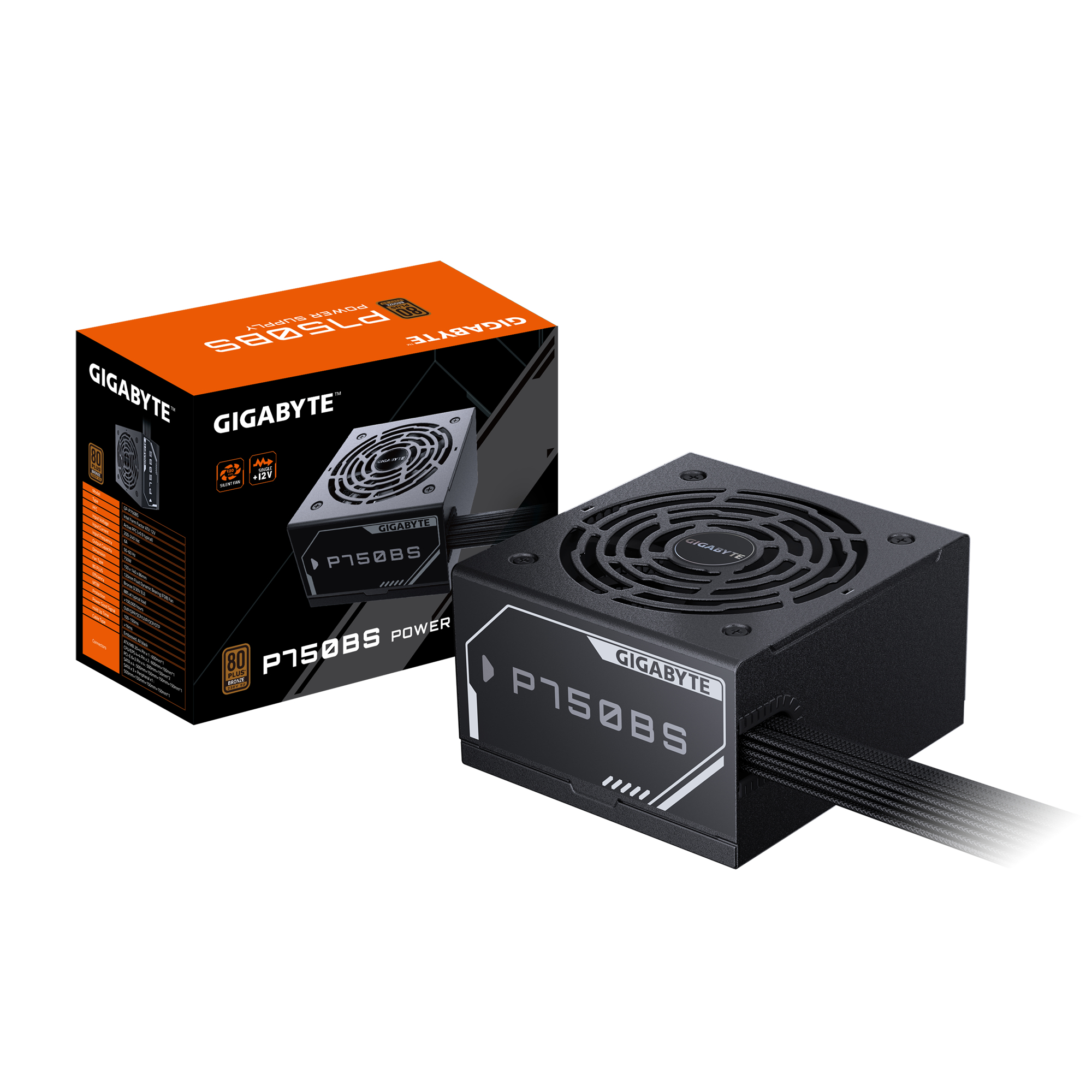 Gigabyte Black P750bs 750W Atx 80 Plus Bronze Psu Power Supply