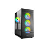 Sharkoon Rebel C50 Black RGB Tempered Glass ATX Mid Tower Gaming PC Case