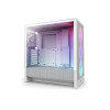 NZXT H5 Flow RGB Tempered Glass Mid Tower Gaming PC Case - White