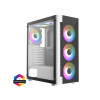 CiT Destroyer White ATX Gaming PC Case - White