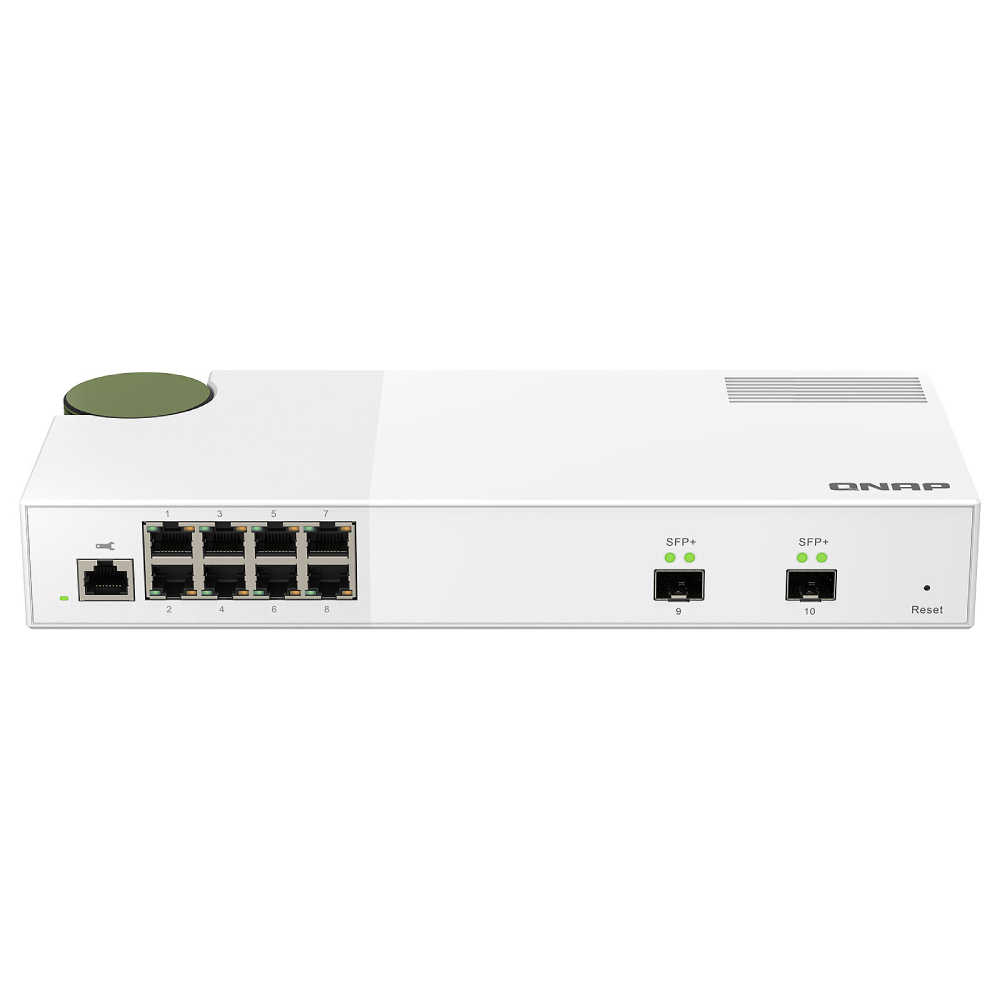 Qnap QSW-M2108-2S web-managed L2 network switch with 8 Gigabit Ethernet ports
