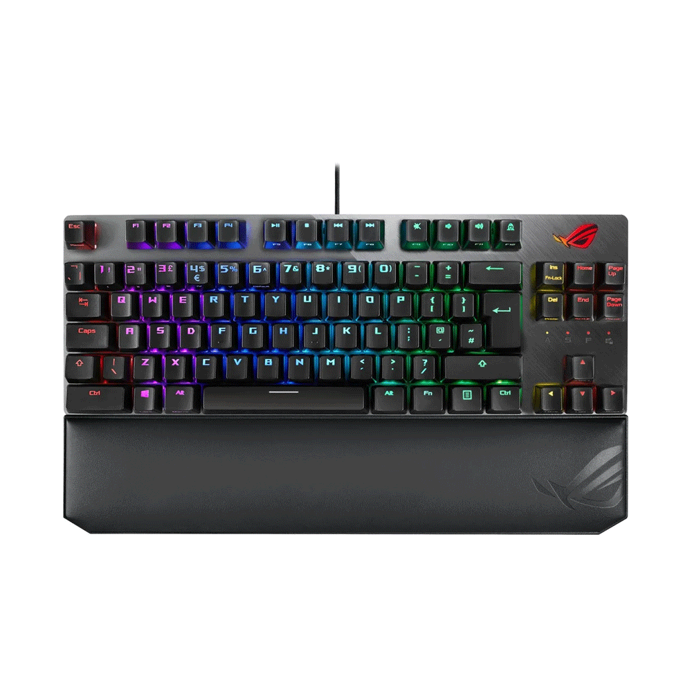 ASUS ROG Strix Scope TKL Deluxe Mechanical Keyboard with Cherry MX Red Switches