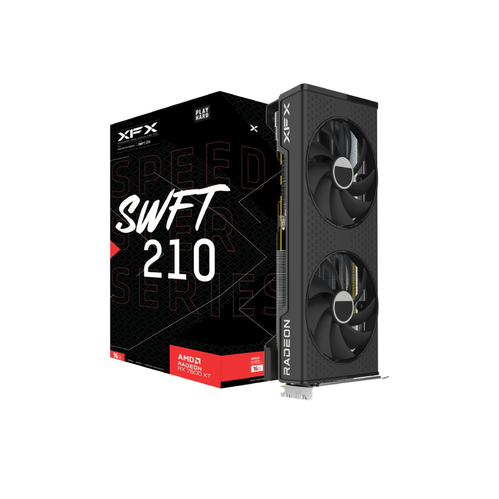 XFX Speedster SWFT 210 Radeon RX 7600 XT 16GB GDDR6 graphics card
