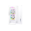 1st Player RT5 WH Tempared Glass Micro Tower Gaming PC Case with 3 x RGB Fans - White