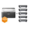 Compact Brother HL-1212WVB laser printer with ink bundle
