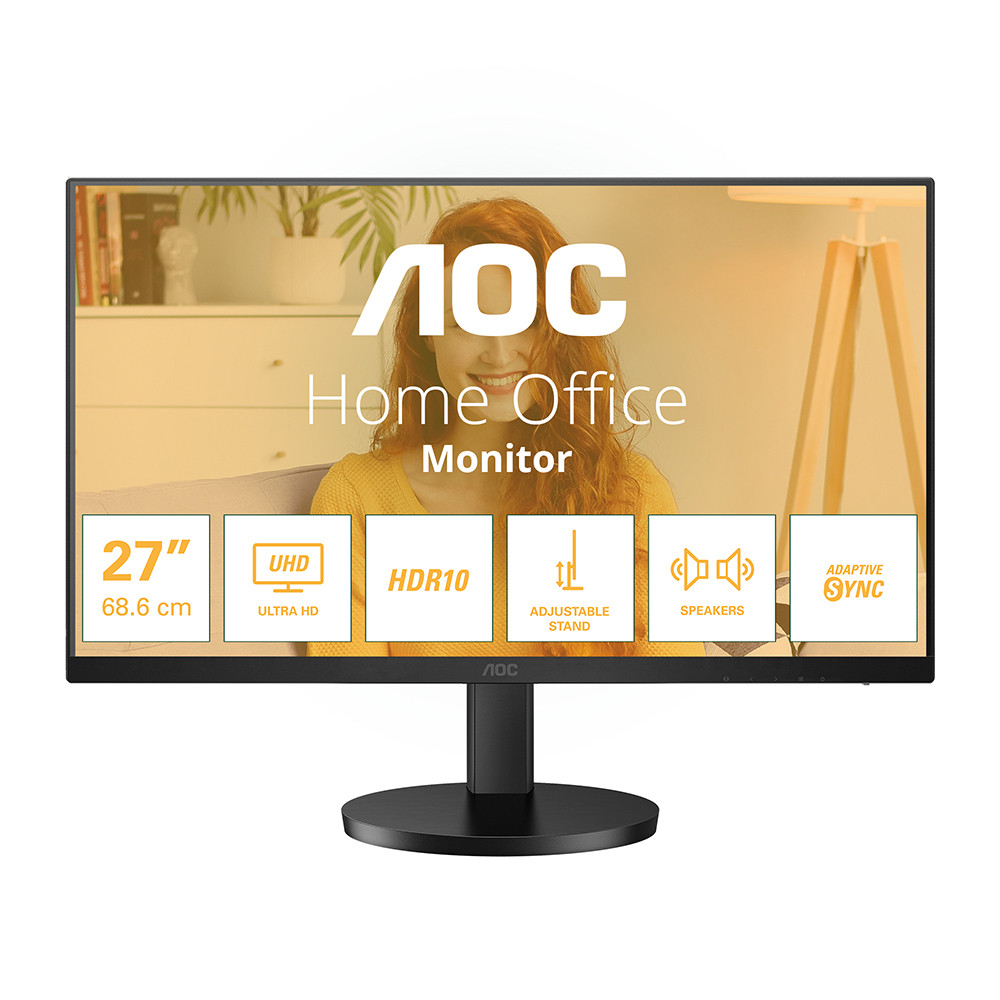 AOC U27B3AF 27-inch 4K Ultra HD LED monitor designed for high-resolution display.
