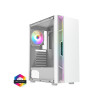 CiT Galaxy White Mid-Tower Gaming PC Case - White