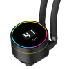 CiT Pro Glacier 240mm Black ARGB Infinity 4-Pin PWM AIO Temperature Display Liquid Cooler