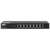Qnap QSW-1108-8T with eight Gigabit Ethernet ports and 2.5 Gbit/s speed for reliable networking.
