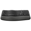 Logitech Wave Keys Wireless + Bluetooth QWERTY Keyboard - Graphite