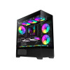 GameMax Vista Black ATX Gaming PC Case with 3x Infinity ARGB Fans - Black