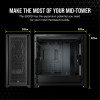 Corsair 5000D Airflow Mid Tower Tempered Glass ATX Gaming PC Case - Black