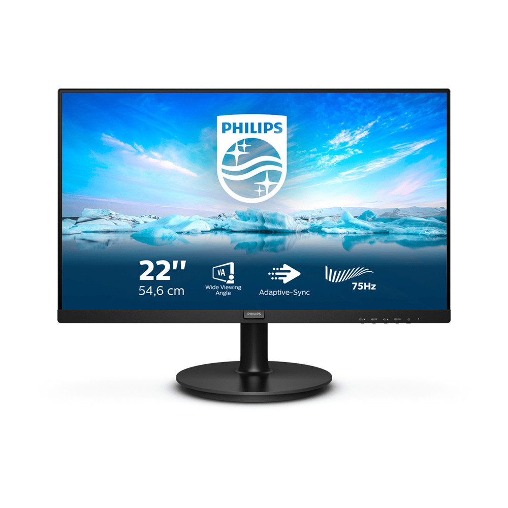 Philips Extra Large Black Refurbished - V Line 222V8la/00 21.5" Full Hd Led Monitor