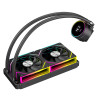 CiT Pro Glacier 240mm Black ARGB Infinity 4-Pin PWM AIO Temperature Display Liquid Cooler