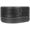 Logitech Wave Keys Wireless + Bluetooth QWERTY Keyboard - Graphite