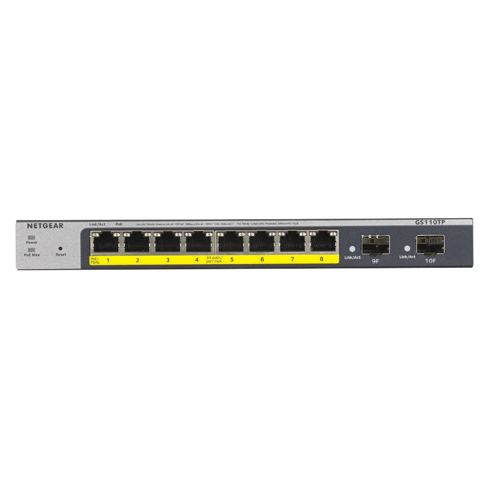 NETGEAR GS108E ProSafe Plus 8 Port Gigabit Ethernet Network Switch
