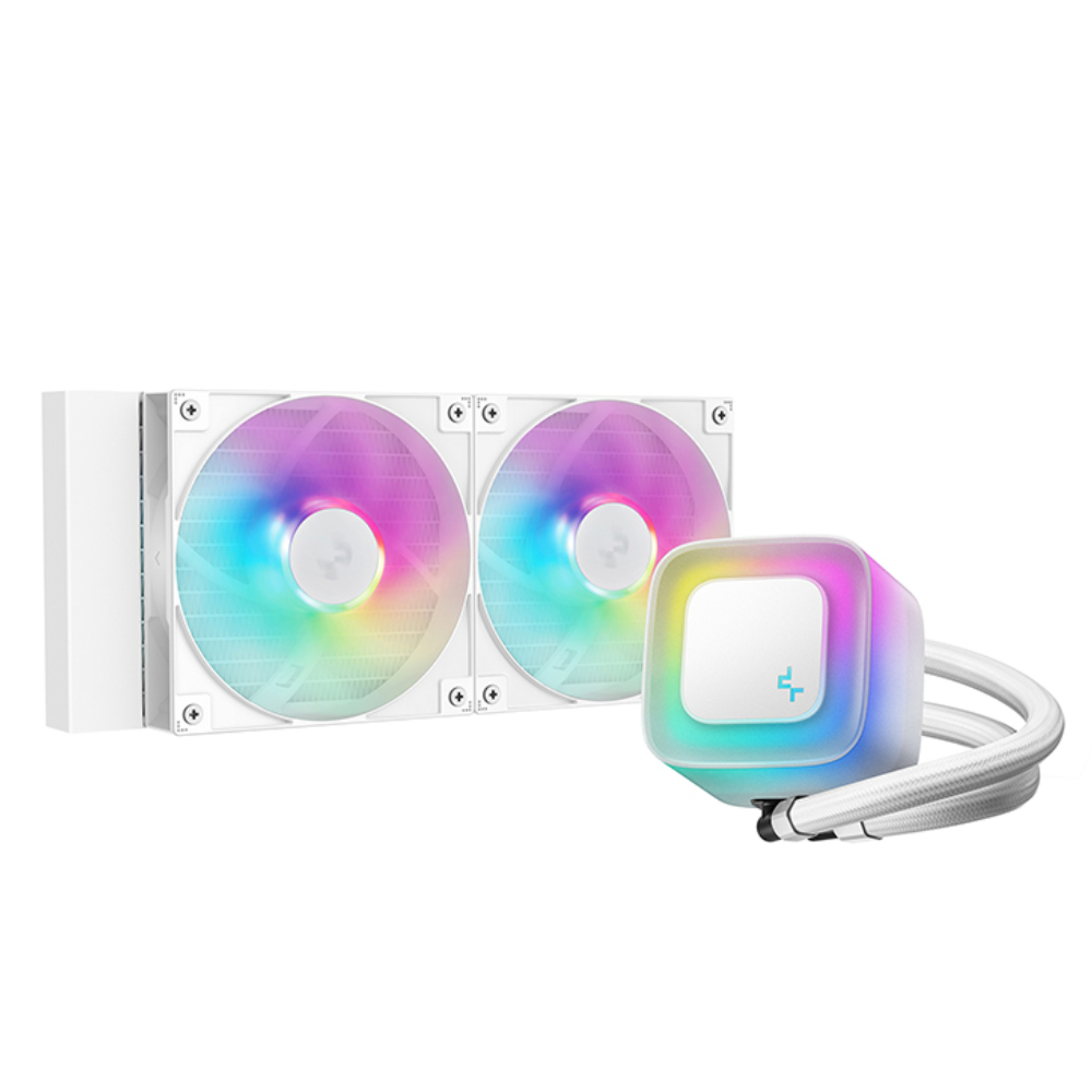 Deepcool White Le240 Wh V2 282 Mm All-In-One Liquid Cpu Cooler