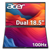 Acer PD193QE Dual 18.5" FHD Portable IPS Monitor USB-C & HDMI 315 degree foldable