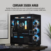 Corsair 3500X ARGB Mid-Tower PC Case with removable front and side glass panels.