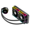 CiT Pro Glacier 240mm Black ARGB Infinity 4-Pin PWM AIO Temperature Display Liquid Cooler