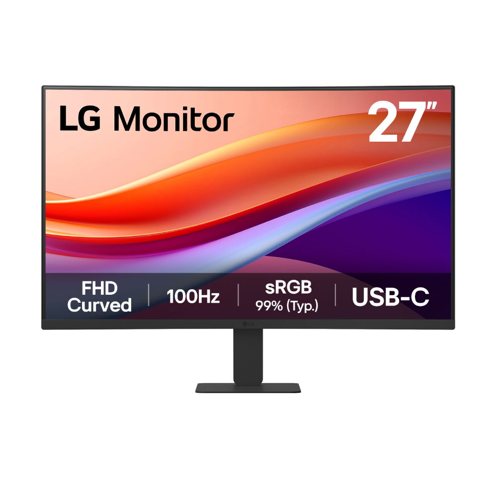 Lg Size 27 Black 27U421a-B 27" Curved Full Hd 100Hz Usb-C Monitor