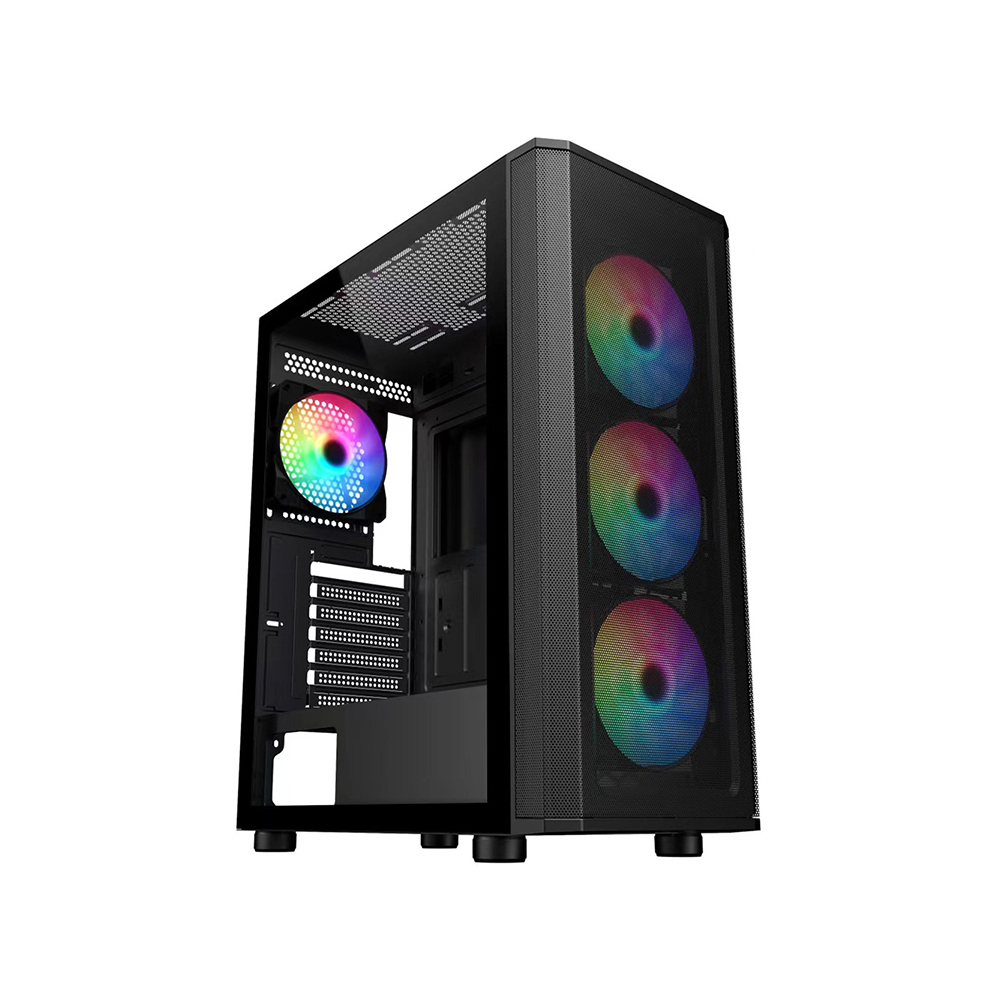 CiT Air Max Airflow ATX RGB Gaming PC Case with tempered glass
