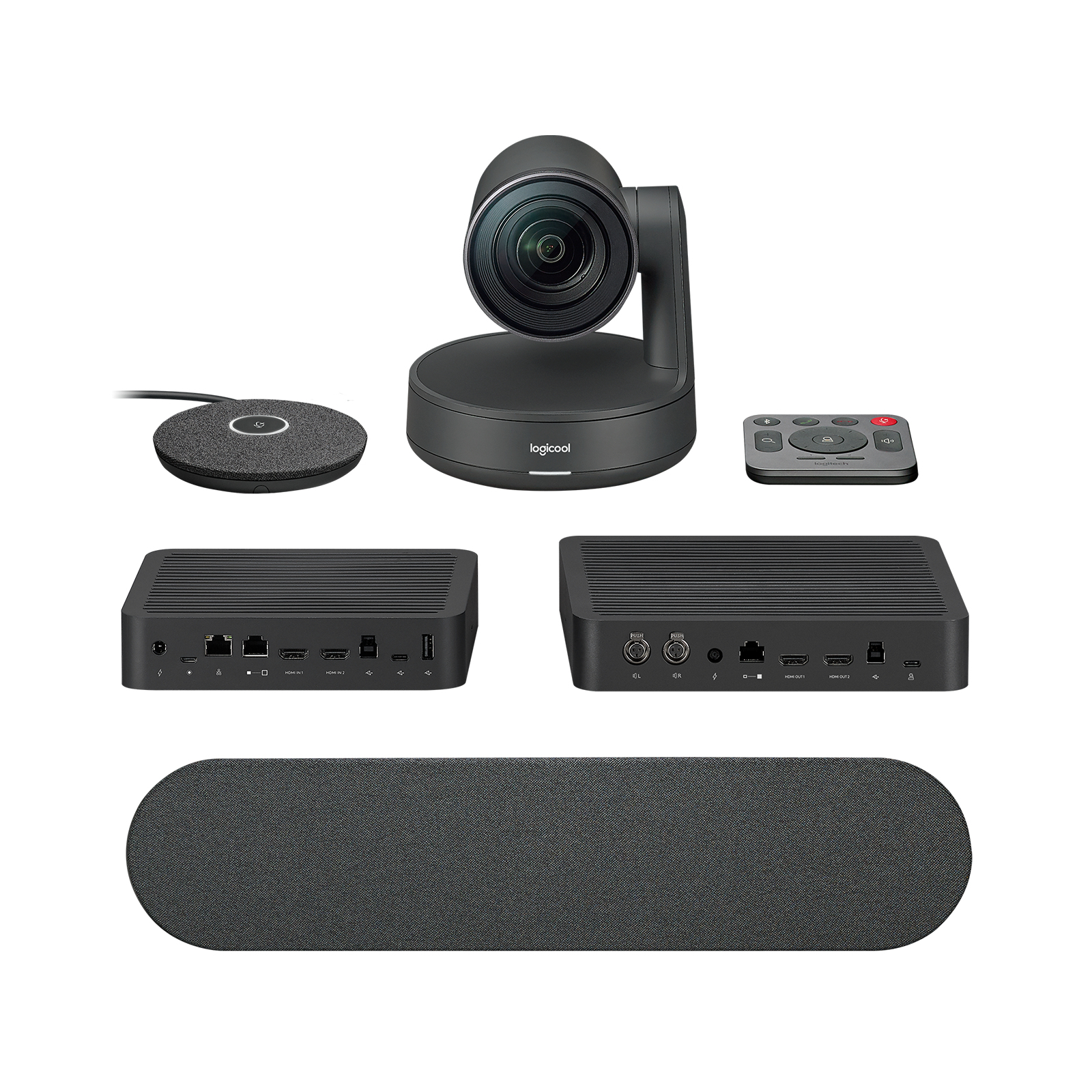 Logitech Large Black Rally 4K Ultra Hd Video Conferencing Camera System