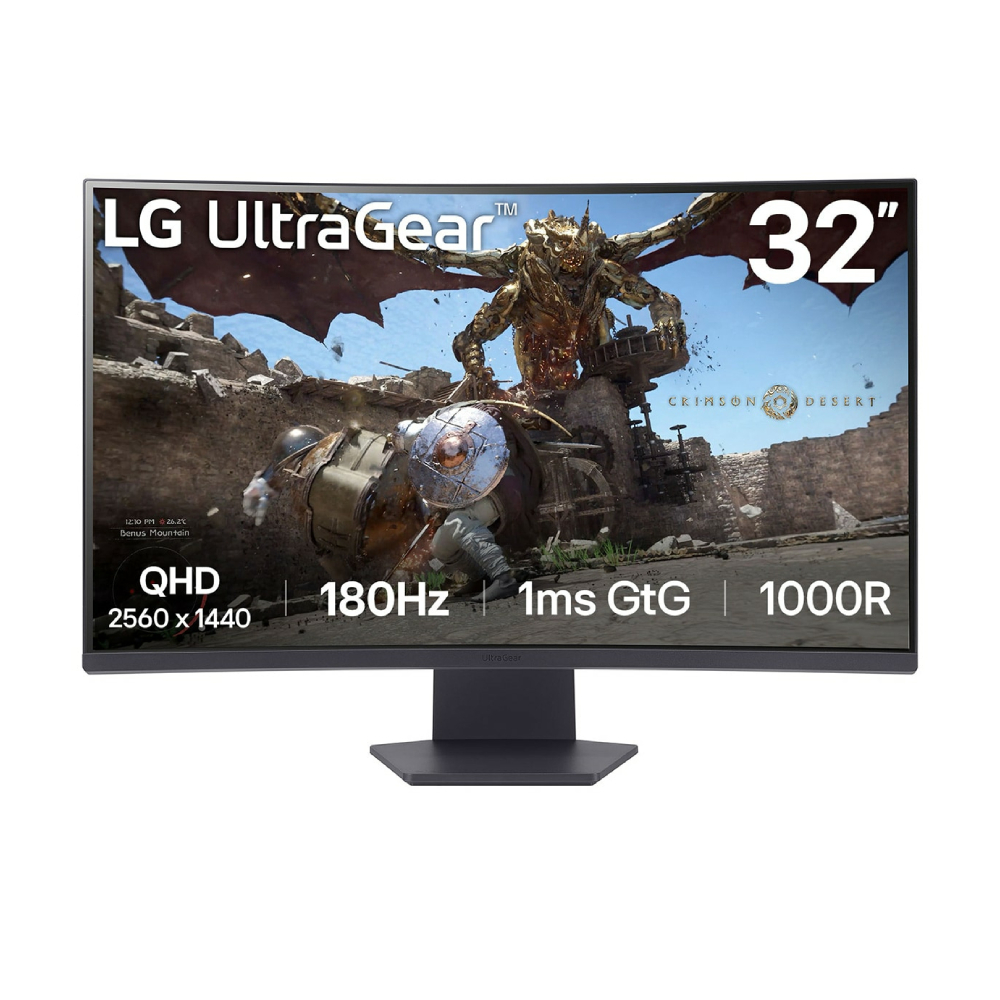 LG UltraGear 32GS60QC-B 31.5" Quad HD Curved Gaming Monitor
