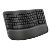 Logitech Wave Keys Wireless + Bluetooth QWERTY Keyboard - Graphite