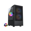 CiT Slammer Gaming microATX PC Case - Black
