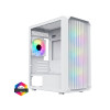 CiT Saturn White microATX Gaming PC Case - White