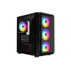 GameMax Icon RGB Tempered Glass Micro ATX Gaming PC Case - Black