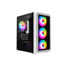GameMax Icon RGB Tempered Glass Micro ATX Gaming PC Case - White
